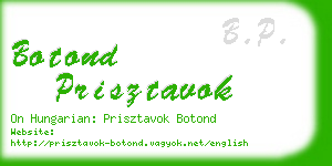 botond prisztavok business card